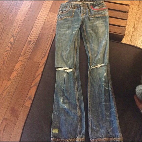 Vintage embroidered Anthropologie jeans - Picture 3 of 5